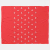 Kirschrot mit Mandalasen Fleecedecke (Vorderseite (Horizontal))