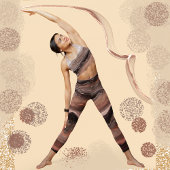 Kirschrot, rosa Marmor Leggings