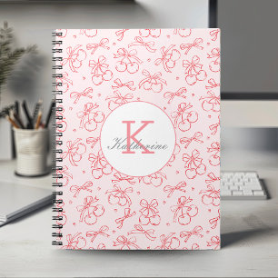 Kirschrot Rosa Schleife Cute Coquette Benutzername Notizblock