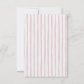 Kirschrot Rosa Schleife Retro Mädchen Dusche Dankeskarte (Rückseite)