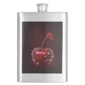 Kirschrot-Stil-Edelstahl-Flasche Flachmann (Vorderseite)