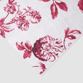 Kirschrot Vintages BlumenToile No.2 Seidenpapier (Detail)