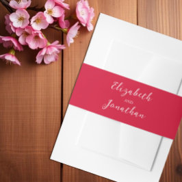 Kirschrote Hochzeit Einladungsbanderole