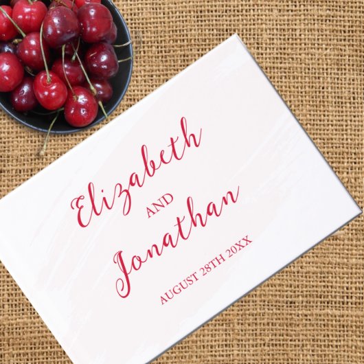 Kirschrote Hochzeit Gästebuch