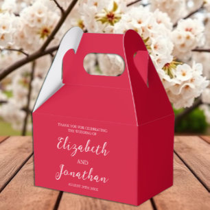 Kirschrote Hochzeit Geschenkschachtel