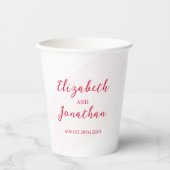 Kirschrote Hochzeit Pappbecher (Vorderseite)