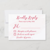 Kirschrote Hochzeit RSVP Karte (Vorderseite)