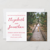 Kirschrote Hochzeit Save The Date (Vorderseite)