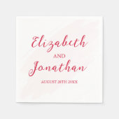Kirschrote Hochzeit Serviette (Vorderseite)