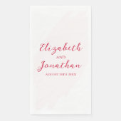 Kirschrote Hochzeit Serviette (Vorderseite)