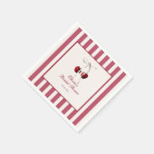 Kirschrote Hochzeitsdusche Serviette (Ecke)