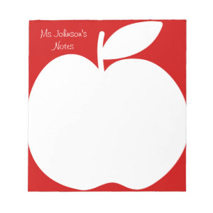 Kirschrote Schreibnotizblöcke für Schullehrer Notizblock