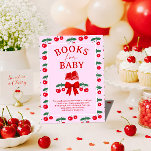 Kirschroter Gingham-Bogen Baby Shower Geschenke fü Begleitkarte