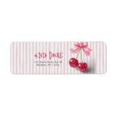 Kirschroter Schleifen Sommer Retro Dusche (Vorne)