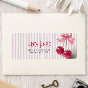 Kirschroter Schleifen Sommer Retro Dusche