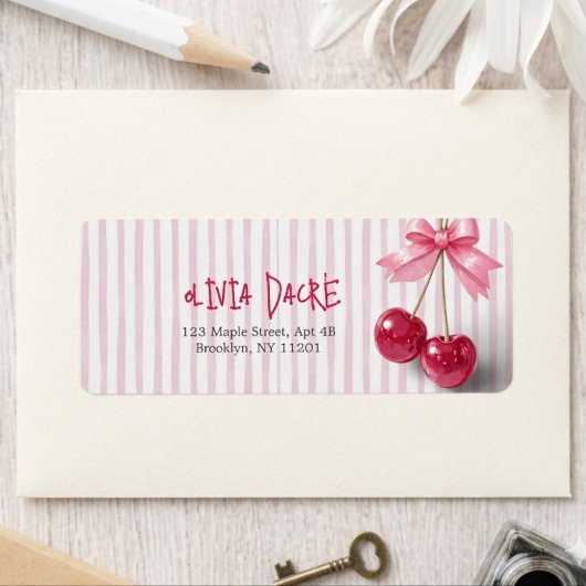 Kirschroter Schleifen Sommer Retro Dusche
