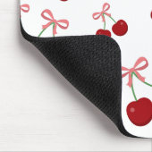 Kirschrotes Band Nahtloses Muster Süßes Obst  Mousepad (Ecke)