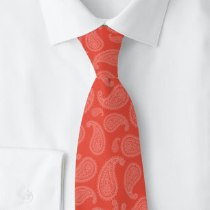 Kirschrotes Paisley Krawatte