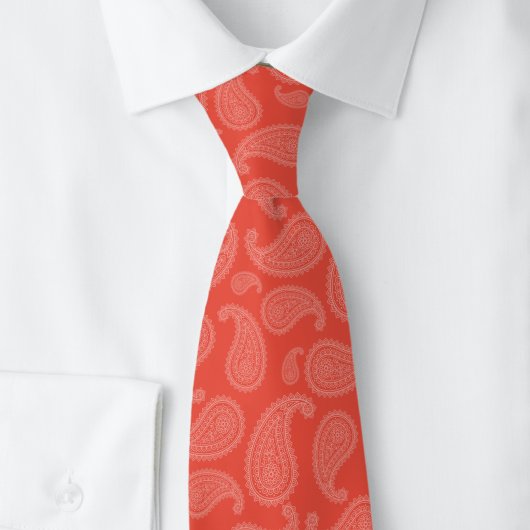 Kirschrotes Paisley Krawatte