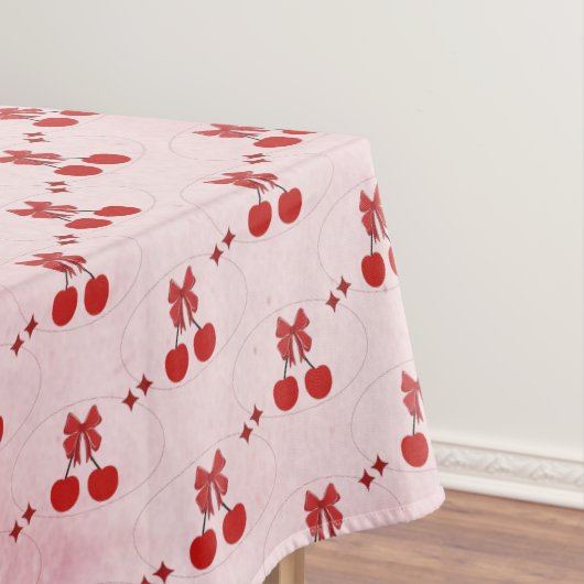 Kirschrotes Tischtuch Tischdecke (Beispiel)