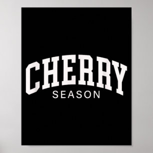 Kirschsaison Süße Sommerfrucht Obstgarten Grafik Poster