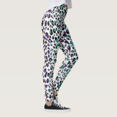 Kirschtadellose Leopard-Stellen-Tierdruck-Leggings Leggings (Rechts)