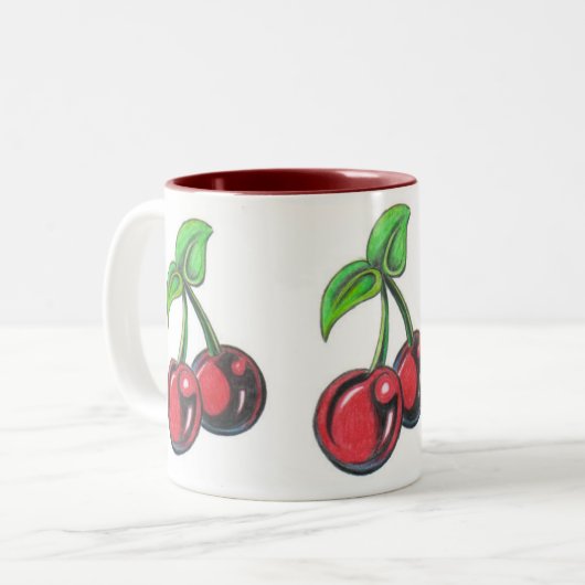 KirschTasse Zweifarbige Tasse (Vorderseite Links)