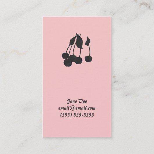 KirschTelefonkarte Telefonnummerkarte (Vorderseite)