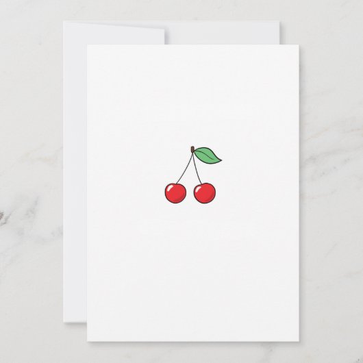 Kirschthema, Kirschdesign Einladung (Vorderseite)