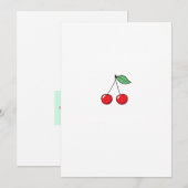 Kirschthema, Kirschdesign Einladung (Vorne/Hinten)