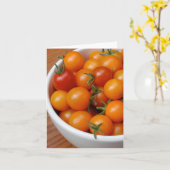 Kirschtomate-Fotografiegrußkarten Karte (Gelbe Blume)