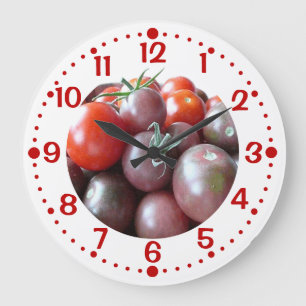 Kirschtomate-kundenspezifische Küchen-Uhr mit Große Wanduhr