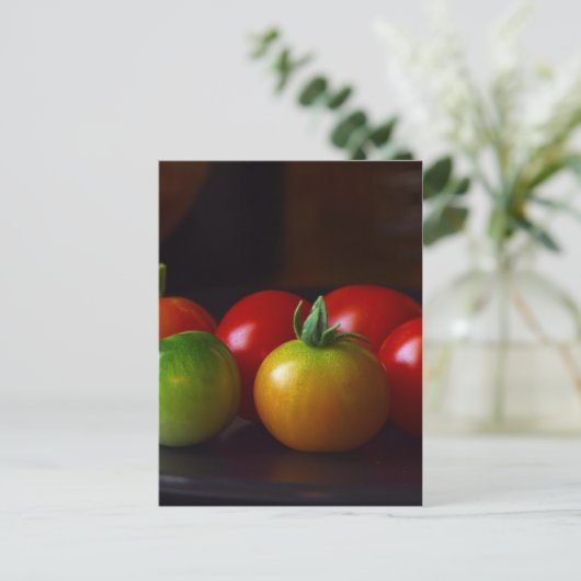 Kirschtomatos Postkarte (Stehend Vorderseite)
