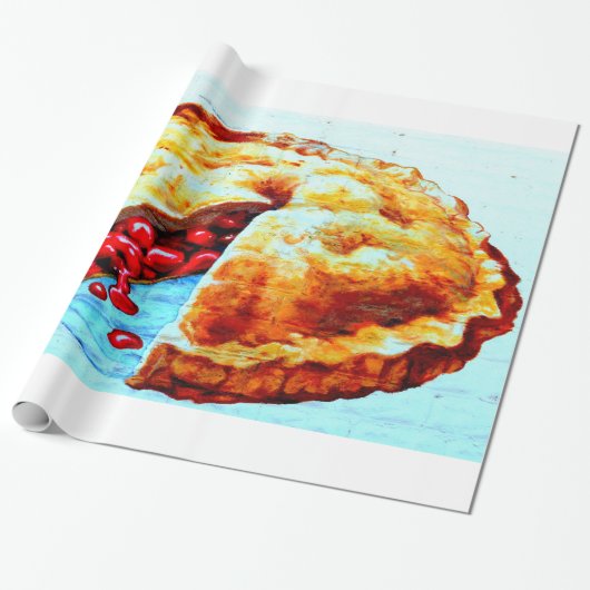 Kirschtorten-Packpapier Geschenkpapier (Ungerollt)