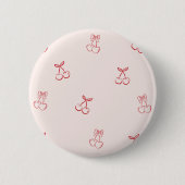 Kirschumriss Minimalismus Button (Vorderseite)