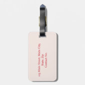 Kirschumriss Minimalismus Gepäckanhänger (Rückseite vertikal)