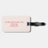 Kirschumriss Minimalismus Gepäckanhänger (Rückseite horizontal)