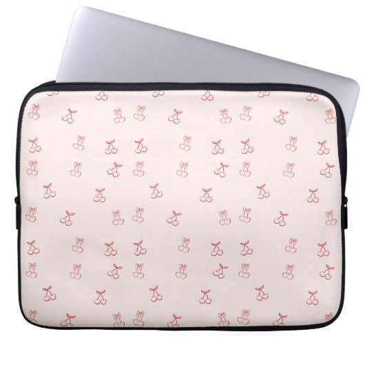 Kirschumriss Minimalismus Laptopschutzhülle (Vorderseite)