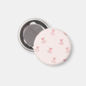 Kirschumriss Minimalismus Magnet (Vorderseite/Rückseite)