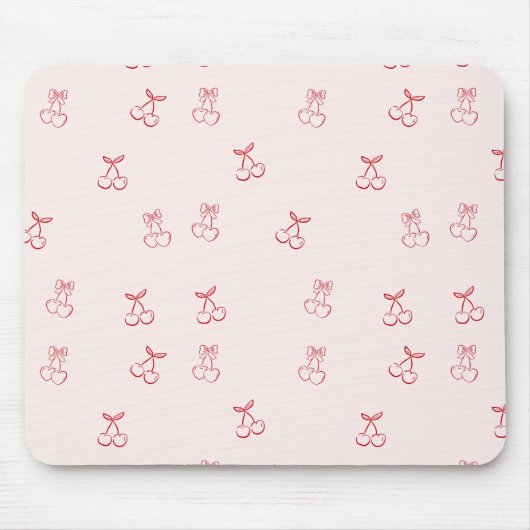 Kirschumriss Minimalismus Mousepad (Vorne)