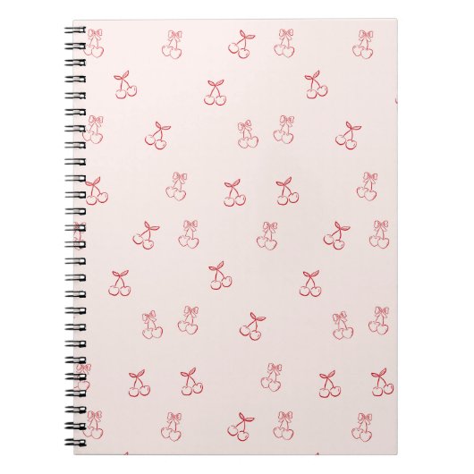 Kirschumriss Minimalismus Notizblock (Vorderseite)