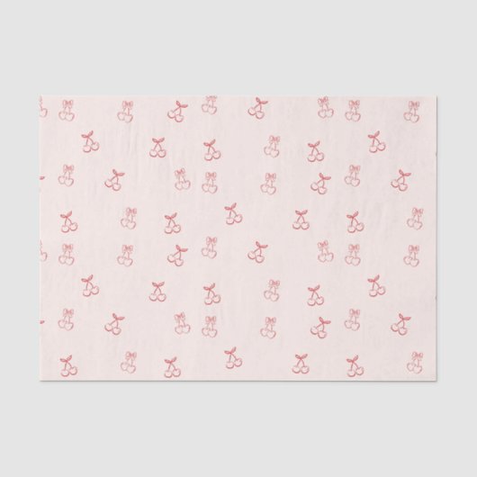 Kirschumriss Minimalismus Seidenpapier (Vorderseite)