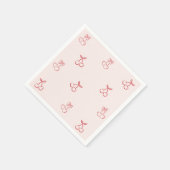 Kirschumriss Minimalismus Serviette (Ecke)