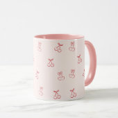 Kirschumriss Minimalismus Tasse (VorderseiteRechts)