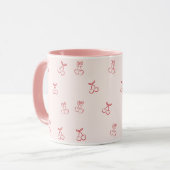 Kirschumriss Minimalismus Tasse (Vorderseite Links)