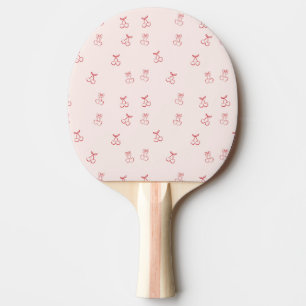 Kirschumriss Minimalismus Tischtennis Schläger