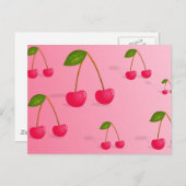 Kirschuntergrund Postkarte (Vorne/Hinten)