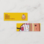 Kirschvanille-kleiner Kuchen Mini Visitenkarte (Vorne/Hinten)