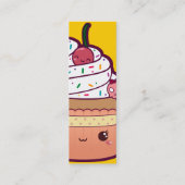 Kirschvanille-kleiner Kuchen Mini Visitenkarte (Rückseite)