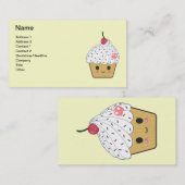 Kirschvanille-kleiner Kuchen Visitenkarte (Vorne/Hinten)
